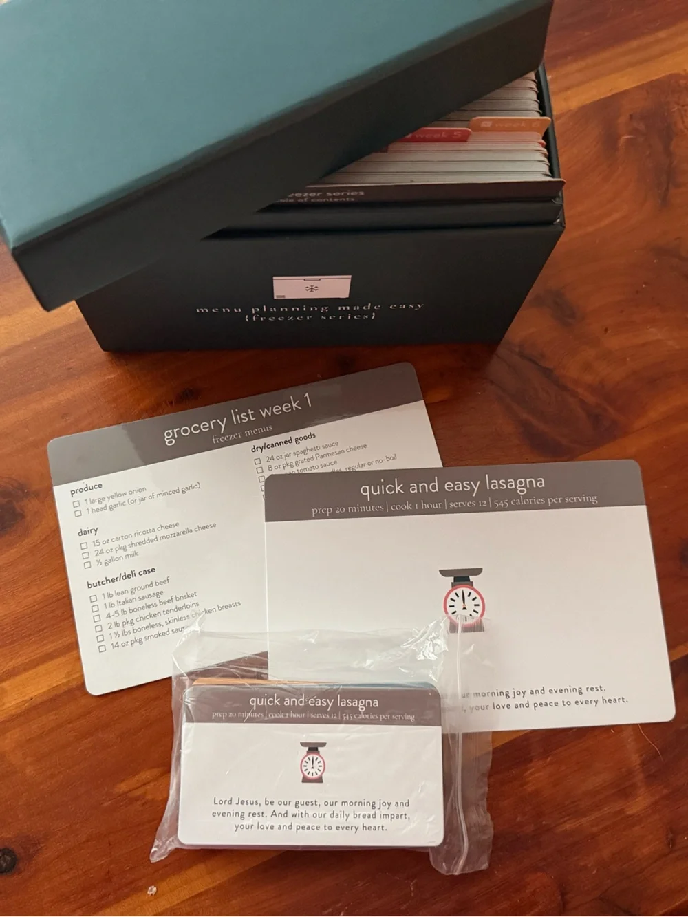 Menu Planning Made Easy Freezer Series Box with freezer cards